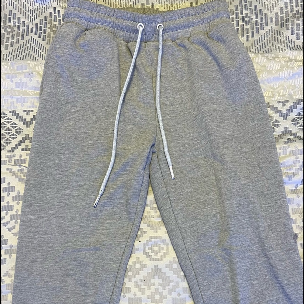 Fashion Nova Joggers (Light Gray) (Small)